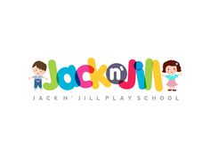 the logo for jack'n'lil play school, which is designed to look like children