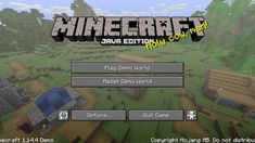 an image of a minecraft game with the title's name and description on it