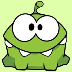 an image of a green monster with big eyes