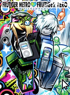 an advertisement for fruiter metro, frutge & aero on the side of a building