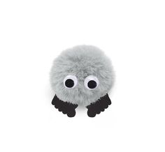 a stuffed animal with big eyes and wings