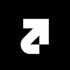 the letter s is made up of white letters on a black background with an arrow