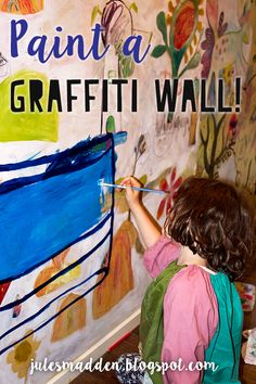 Diy Graffiti Art Project, Kids Graffiti Wall Art, Graffiti Art Kids, Graffiti Ideas For Kids, Diy Graffiti Wall Art Project, Street Art For Kids, Street Art Inspiration For Kids, Graffiti Art For Kids, Graffiti For Kids