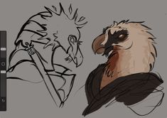 an image of two birds in different poses