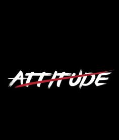 the title for attitude, which is written in red and white on a black background