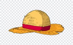 a straw hat with a red ribbon on it, sitting on top of some hay