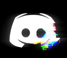 an image of a black background with white and rainbow colors in the shape of a smiley face