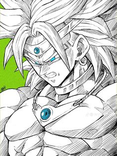 a drawing of gohan from dragon ball