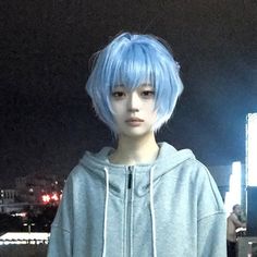 Rei Head, Rei Ayanami Hairstyle, Ayanami Rei Haircut, Rei Ayanami Wig, Rei Haircut, Ayanami Rei Cosplay, Rei Ayanami Inspired Outfit, Long Hair Rei Evangelion, Rei Ayanami Hair