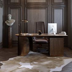 What you see is what you get with this beautiful one-of-a-kind palomino and white brazilian cowhide rug. A wonderful work of art that can be put to any part of your home. Expected to last a very long time, these natural cowhides are tested to be durable. Want something striking for another room? Look at the Victoria Cowhide Rug as well! Cowhide Rug Ideas, Cow Hide Rug Office, Office Cowhide Rug, Cowhide Rug, Brazilian Cowhide Rug, Cowhide Office, Home Office With Cowhide Rug, Cowhide Rug Office Decor, Modern Home Office With Cowhide Rug