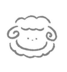 a sheep with a smile on it's face