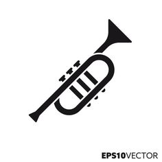 a trumpet icon on a white background with the words eps10vector above it
