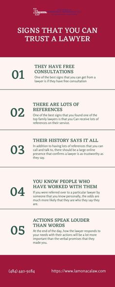 the signs that you can trust a law firm info sheet with instructions on how to use them