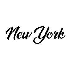 the word new york written in black ink
