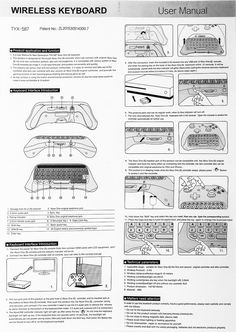 an instruction manual on how to use the wireless keyboard for windows and macs, with instructions