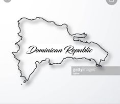 the outline of the country of dominican republic on a white background stock photo getty images
