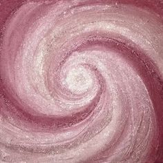 an abstract painting with pink and white swirls