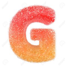 the letter g made out of sugar on a white background stock photo - 759782