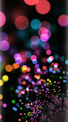 an image of colorful lights in the dark