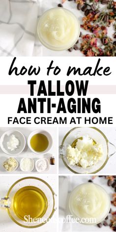 My Tallow Anti-Aging Face Cream is a game-changer. It’s packed with all-natural ingredients, and tallow works wonders as a cream for wrinkles on my face, helping to hydrate and reduce the appearance of fine lines. I’ve noticed my skin feels smoother, firmer, and so much more radiant. Plus, it’s completely free from harsh chemicals, which I love. If you’re looking for natural moisturizer for face homemade that actually works, you’ve got to try this! Healthy Natural Recipes, Tallow Face Cream Diy, Things To Make With Tallow, Homemade Tallow Face Cream, Diy Tallow Face Cream Recipes, How To Make Tallow Face Cream, Tallow And Castor Oil Face Cream Recipe, Diy Tallow Face Cream, Diy Face Cream Anti Aging