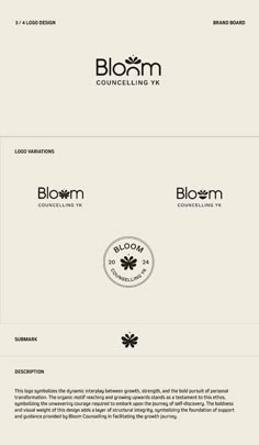 the logo for bloom consulting, which has been designed to look like it is made out of