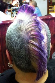 mohawk... Purple Hawk, Hawk Blue Mohawk, Liberty Spike Mohawk, Purple Mohawk, Nyc Mohawk, Purple Hair Hawk, Point Mohawk, Purple Mohawk Women, Frosted Tips Mohawk