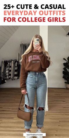 Cute & casual college outfit ideas | Look good on campus with these effortlessly cute and stylish everyday college outfits 