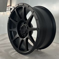 a black wheel is shown in this image