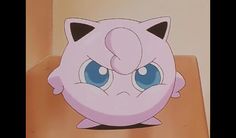 a cartoon cat with blue eyes and the caption i love you ok