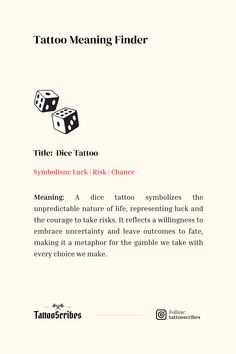 a white paper with black and red writing on it that says tattoo meaning finder