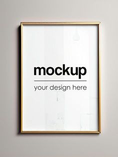 a mock up poster hanging on the wall