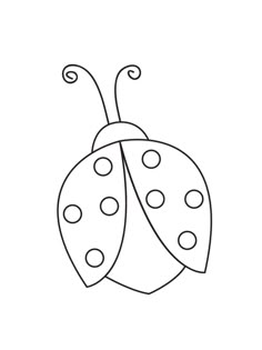 a ladybug coloring page with dots on it