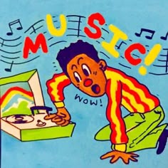 an image of a man playing music with his record player