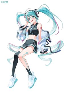 Hatsune Miku Superhero, Hatsune Miku Illustration, Miku Swimsuit, Hatsune Miku At The Beach, Hatsune Miku Swimsuit, Hatsune Miku, Vocaloid, Fashion Illustration