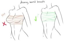 Body Tips Drawing, Bra Drawing Reference, Breast Shading Reference, Bra Sketch Drawing Reference, Chest Meme Drawing, Breast Drawing Study, Breast Tutorial, How To Draw Breast Tutorial, Female Breast Anatomy Drawing