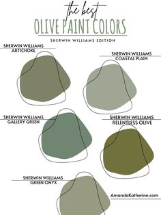 the best olive paint colors from sheryl williams, savannah williams, and other paints