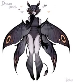 a drawing of a woman with wings on her back