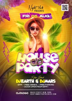 Feel free to grab our latest Free Grand House Party Flyer PSD Template. This eye-catching and vibrant design is perfect for promoting your upcoming House Party, Music Event, or Nightclub Party. With Adobe Photoshop, you can easily modify and customize elements of the design, adjust dimensions, and edit all the text to fit your needs.
