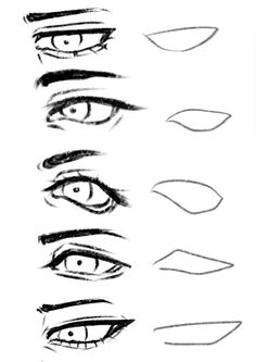 an image of different eyes drawn in pencil