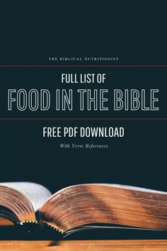 Full List of Food in the Bible - Free PDF Download with Verse References