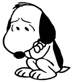 a cartoon dog sitting on the ground with his paw in its mouth and looking at something