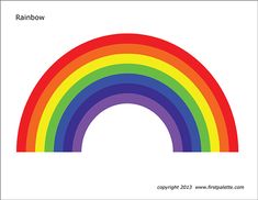 a rainbow is shown in the middle of a white background with text that reads, rainbow