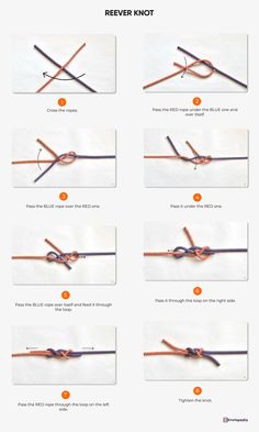the instructions for how to tie a knot