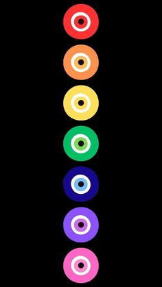 the seven chakras are arranged in different colors
