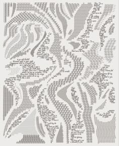 a cross stitch pattern with words written in cursive writing on white paper and black ink