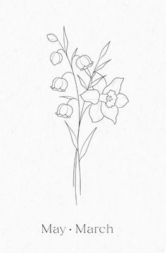 March And May Flower Tattoo, March And May Birth Flower Tattoo, May Birth Flowers, Birth Flower Tattoos, Cover Up Tattoos, Birth Month Flowers, Future Tattoos, Tattoo Drawings, Tattoos And Piercings