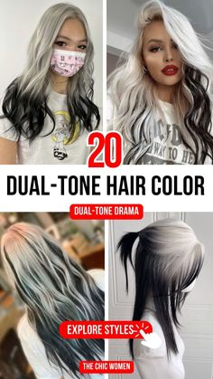 20 Unique Two-Tone Blonde Hairstyles With Black Underneath