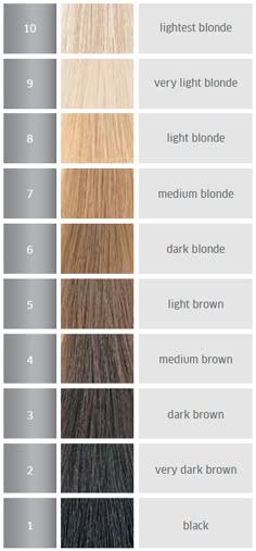 Base Haircolor: (I'm either 5 or 6) Wella 6NN seems to be an exact match to my base, where as 6NW seems to be to dark, almost a dark blackish brown. (20 developer lifts 2 levels, lifting from a 5 to 7 or 6 to 8 color level, where as 40 developer lifts 3 levels, lifting from a 5 to 8 or 6 to 9 color level) However this is not light enough to be a 9 or 10, therefore it will have brassy undertones, toner can lift and remove. A semi or demi permanent color must be used to stain hair. Wella Hair Chart, Wella Color Guide, Wella Blonde Shades, Wella Color Chart, Wella Hair Dye Chart, Dark Blonde Hair Colour Chart, Wella Color Palette, Wella Blonde Colour Chart, Wella Colour Chart