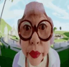 an old woman with glasses on her face
