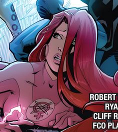 an image of a woman with pink hair